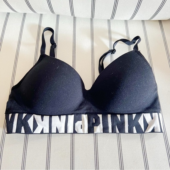 PINK Victoria’s Secret Logo Cozy & Comfy Wireless Bra - Picture 2 of 6